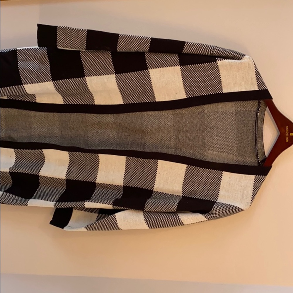Black & White Sweater Duster